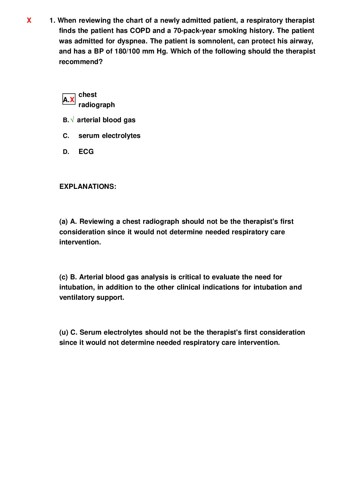 Preview image for Respiratory Care Self-Assessment Examination A - Newly Updated Complete Solutions, Score A+